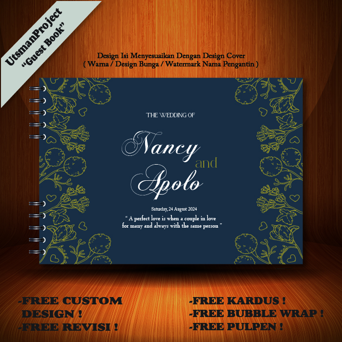 buku tamu pernikahan Buku Tamu Guest Book Wedding Buku Tamu Pernikahan Custom HardCover Premium
