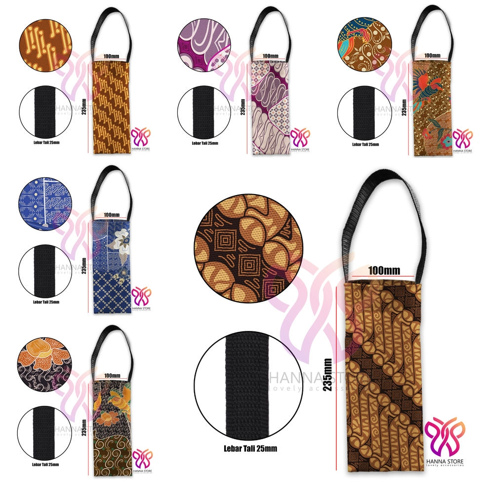 Tas Botol Tumbler Tempat Motif Batik Jawa Solo