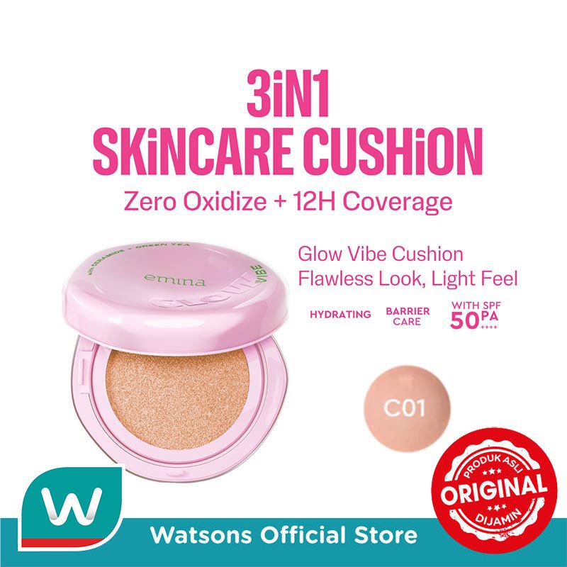 Emina Glow Vibe Cushion C01 Frost 13 g