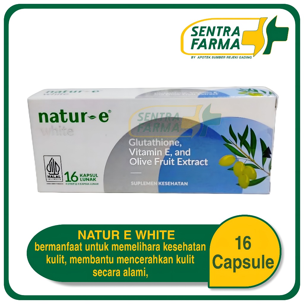 Natur E White Vitamin E untuk Kulit (16 Kapsul)