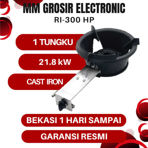RINNAI KOMPOR GAS 1 TUNGKU KOMERSIL RI-300 HP RI300HP RI 300 HP GARANSI RESMI BEKASI MURAH