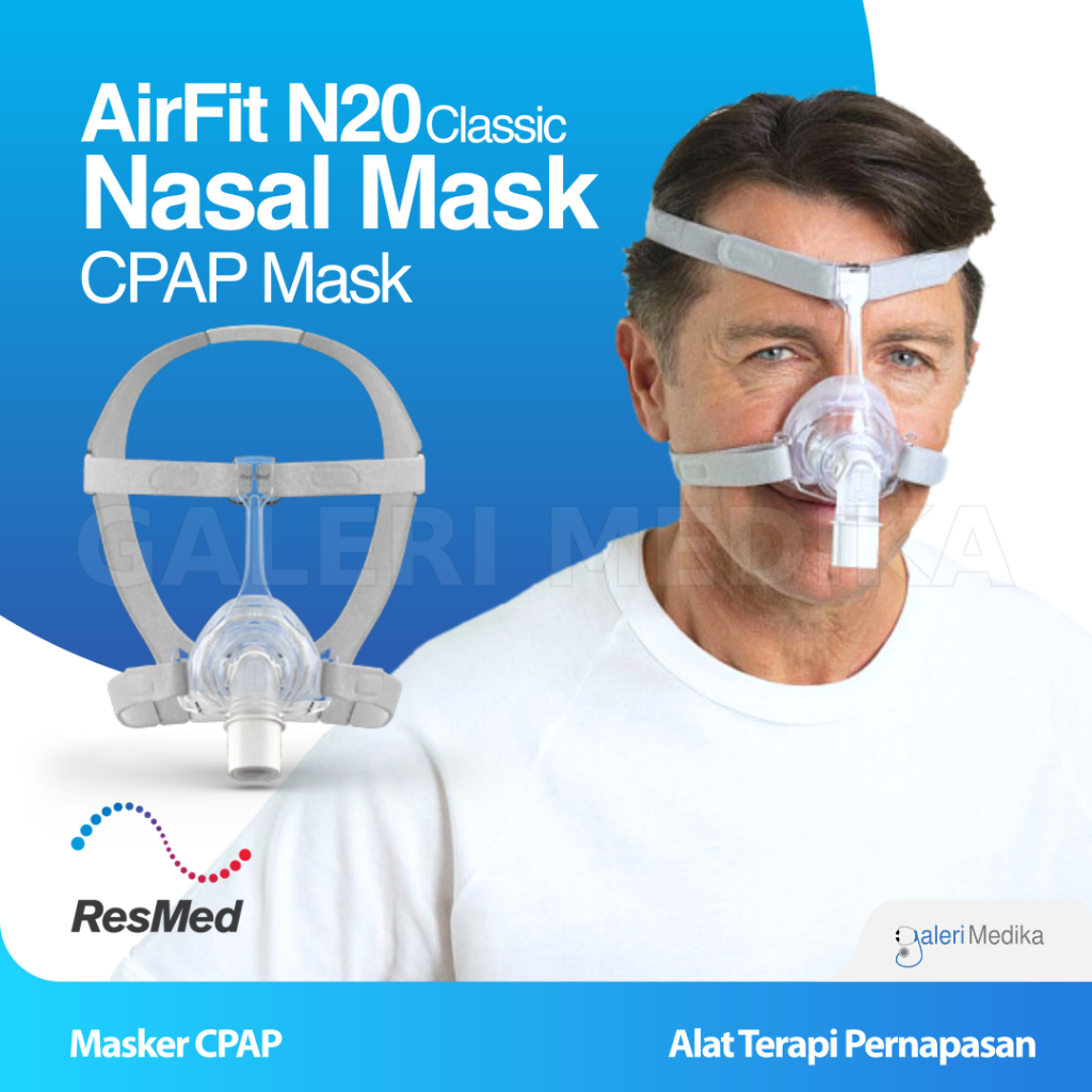 ResMed AirFit N20 Classic CPAP Mask / Maskser CPAP Resmed / Masker BPAP Resmed Airfit N20