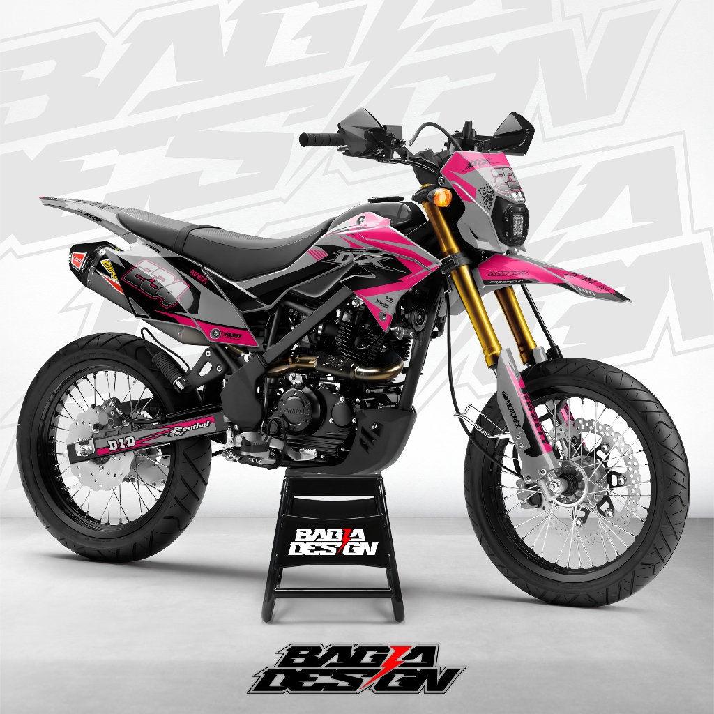 STIKER DECAL DTRACKER -KLX DTRACKER- D-TRACKER VARIASI MOTOR STRIPING FULL BODY CUSTOM DESIGN D