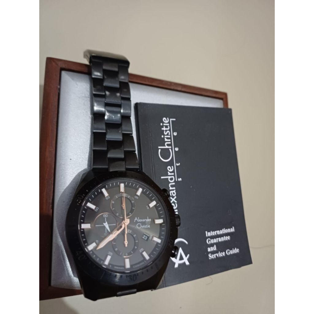 PRELOVED JAM TANGAN PRIA ALEXANDRE CHRISTIE AC6673AC ORIGINAL SECOND