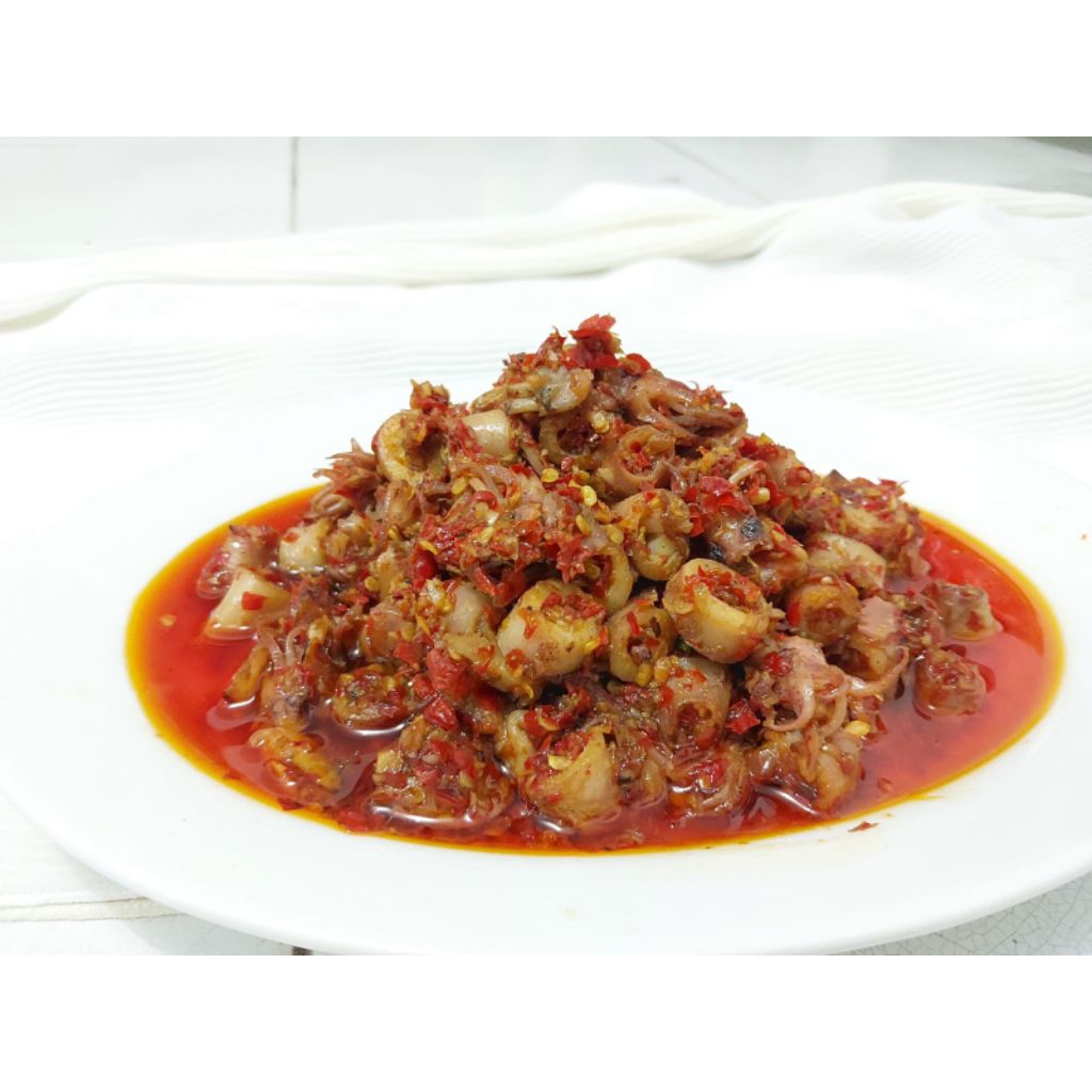 sambal cumi 150gram,sambel cumi,cumi pedas,sambal cumi pedas