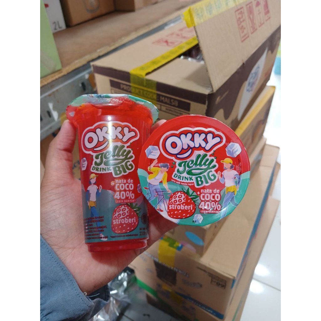 OKKY JELLY DRINK JUMBO BIG 200 ML 1 DUS ISI 24 PCS