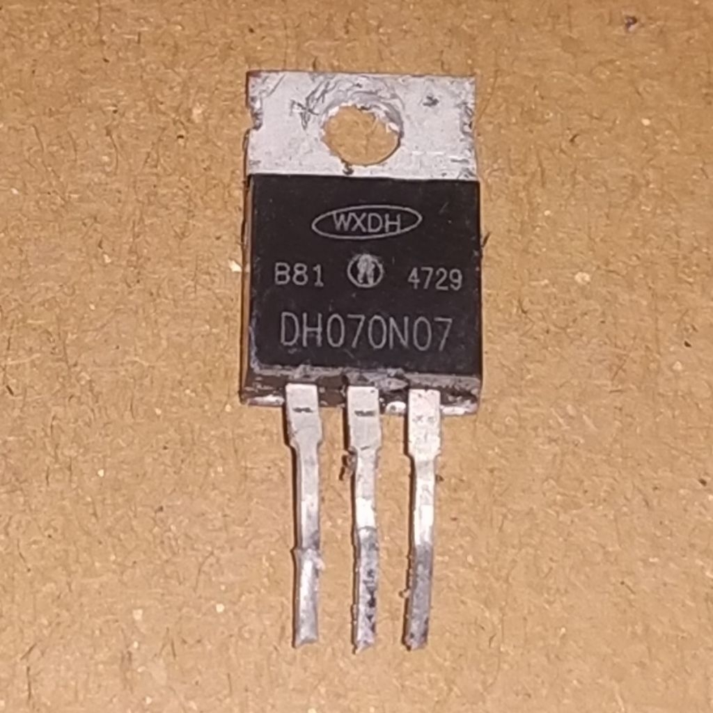 TR DH070N07 DH 070N07 KAKI PANJANG CABUTAN BEKAS MOSFET 70V 70A TRANSISTOR