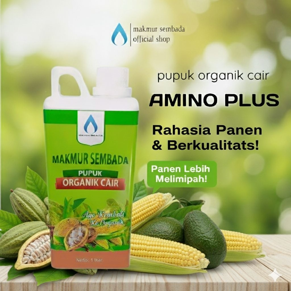 PUPUK ORGANIK CAIR ASAM AMINO PLUS 1 LITER POC PENYUBUR TANAMAN PERTANIAN BUAH SAYURAN PADI MAKMUR S