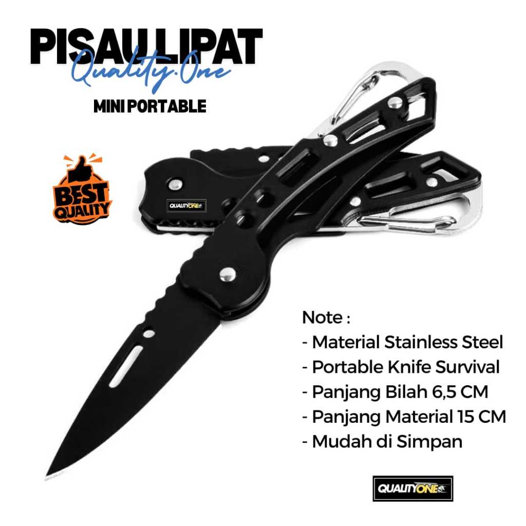 Knifezer Pisau Saku Lipat Mini Serbaguna Camping Gunung Knife Tactical Survival Outdoor Portable