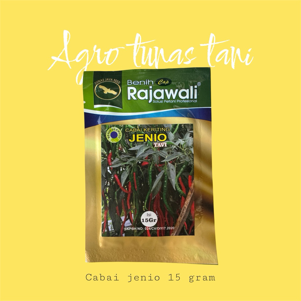 Benih Cabe Merah Kriting Jenio Tavi  Cap Rajawali 15 gram