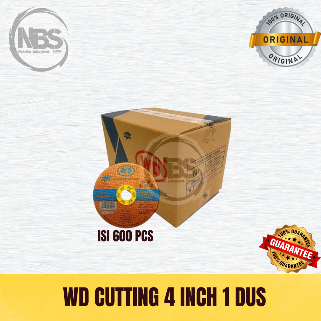 WD | Batu Gurinda Potong WD 4 Inch 1 Koli 600 Pcs