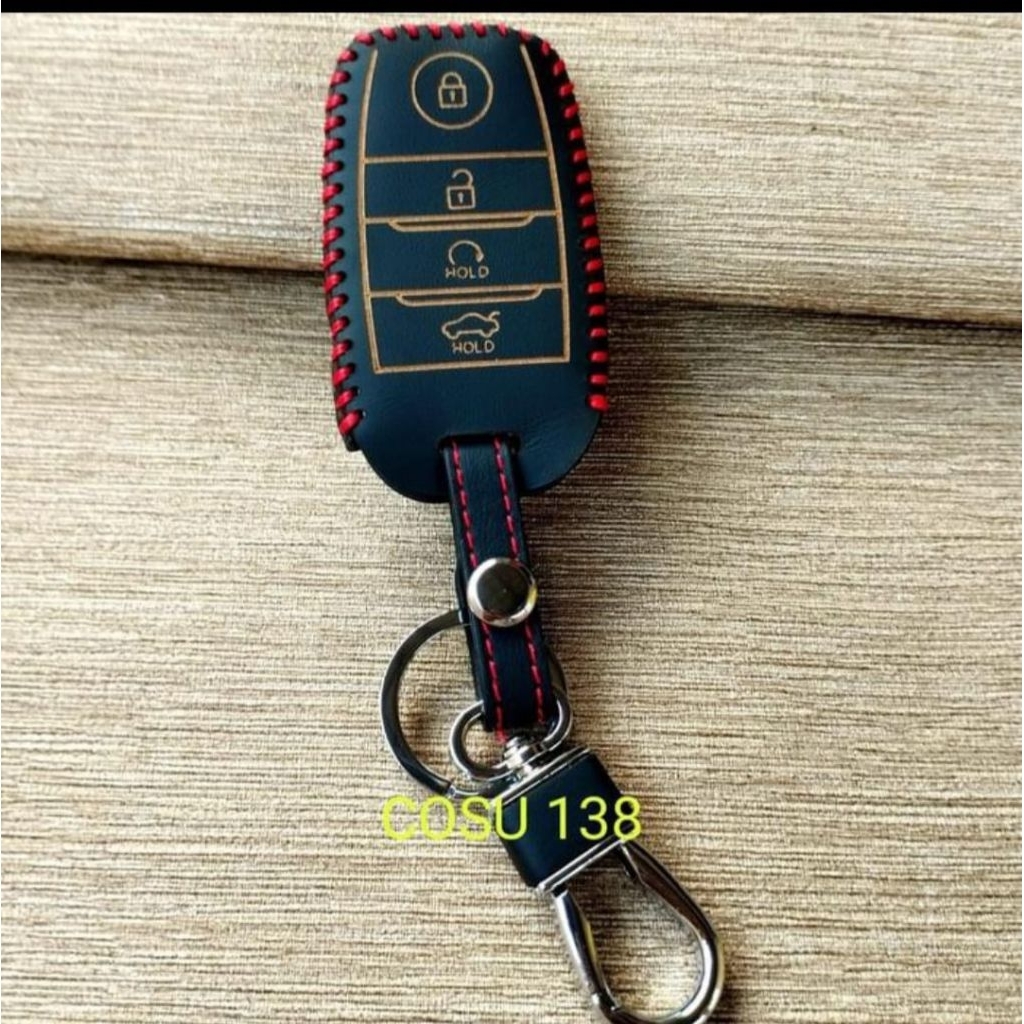 sarung kulit kunci remote kia seltos sonet premium quality