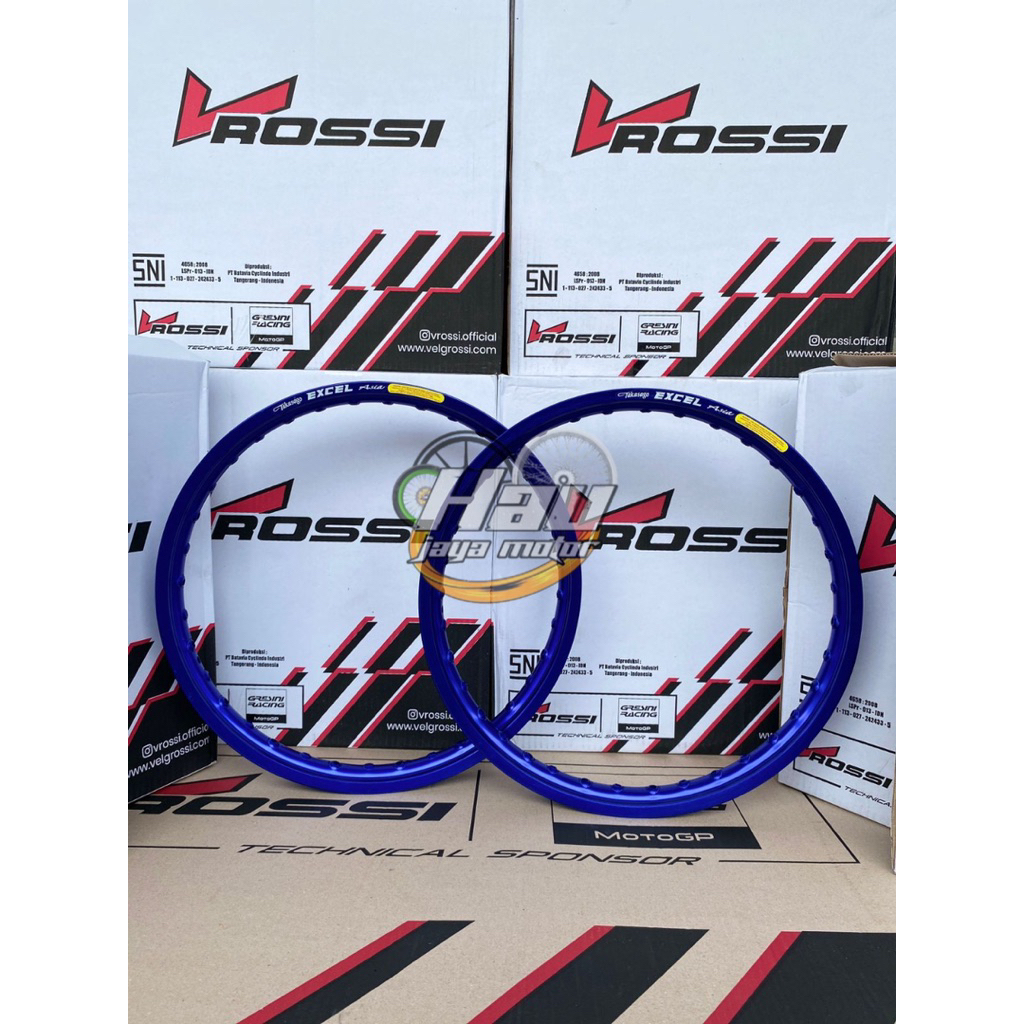 Velg V Rossi Biru Ring 14/17 uk 120/140/160 Custom Stiker Takasago Excel Asia