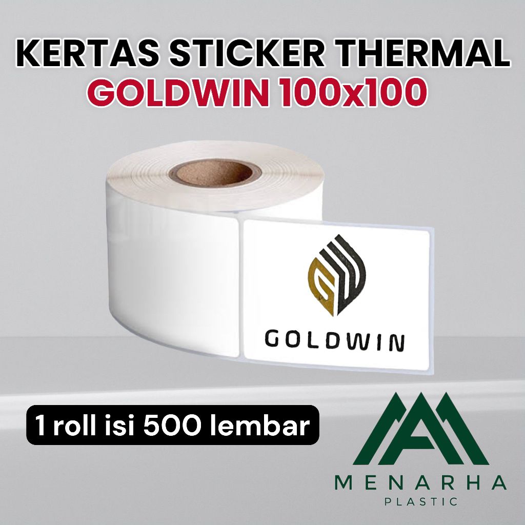 Label Sticker Thermal Resi Goldwin 100x100 / Sticker Resi Barcode