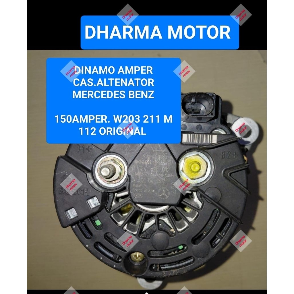 DINAMO AMPER CAS.ALTENATOR MERCEDES BENZ original Mercedes 150AMPER. W203 211 M 112