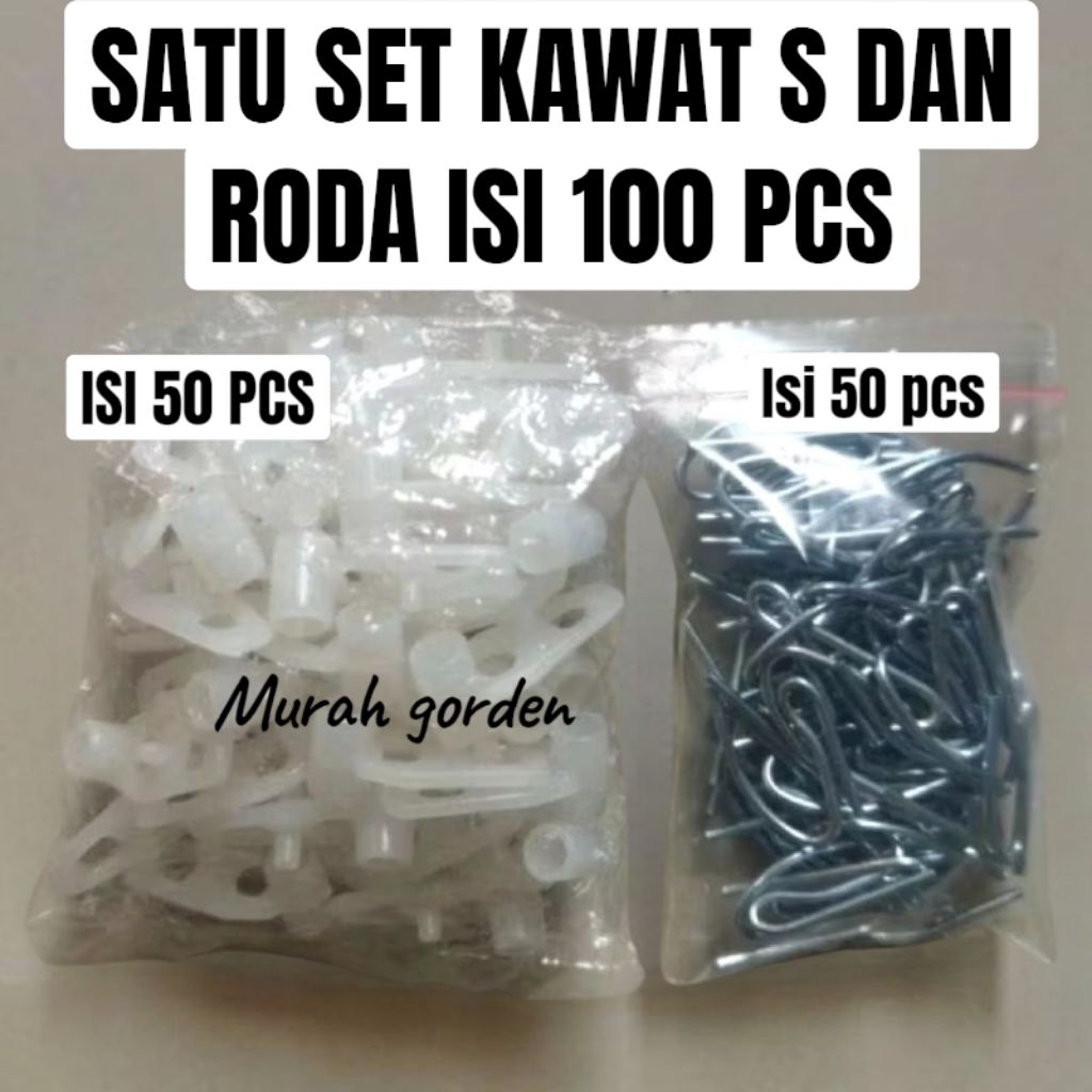 KAWAT S DAN RODA T GORDEN ISI 100 PCS 50 KAWAT+50 RODA