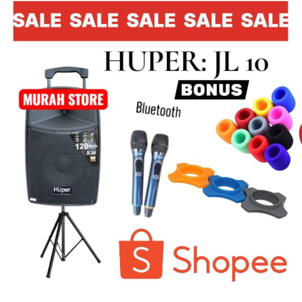 Speaker Portable Huper JL10 Original speaker 10 inch bagus