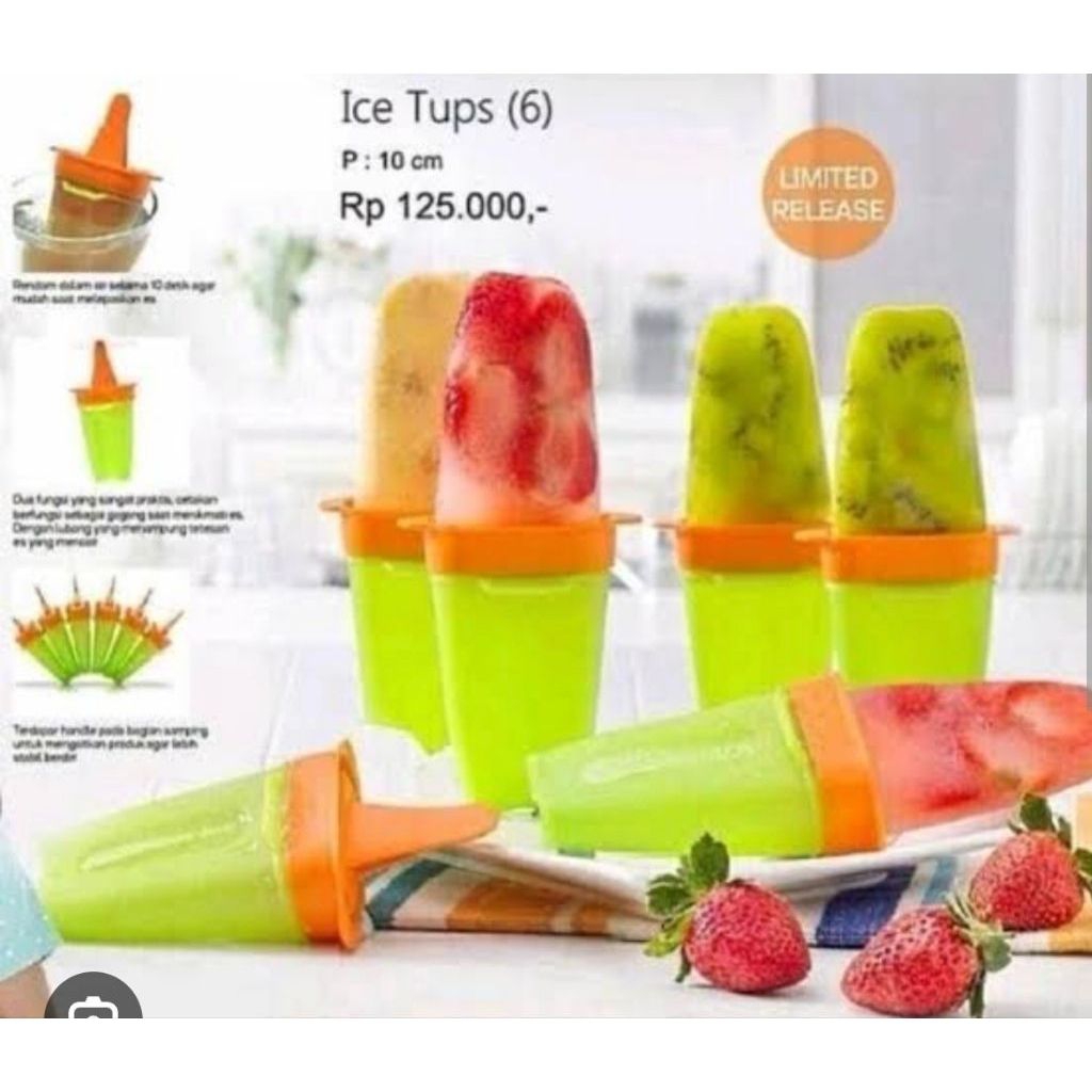 ice tups ice cream cup maker baru Tupperware 3 pcs