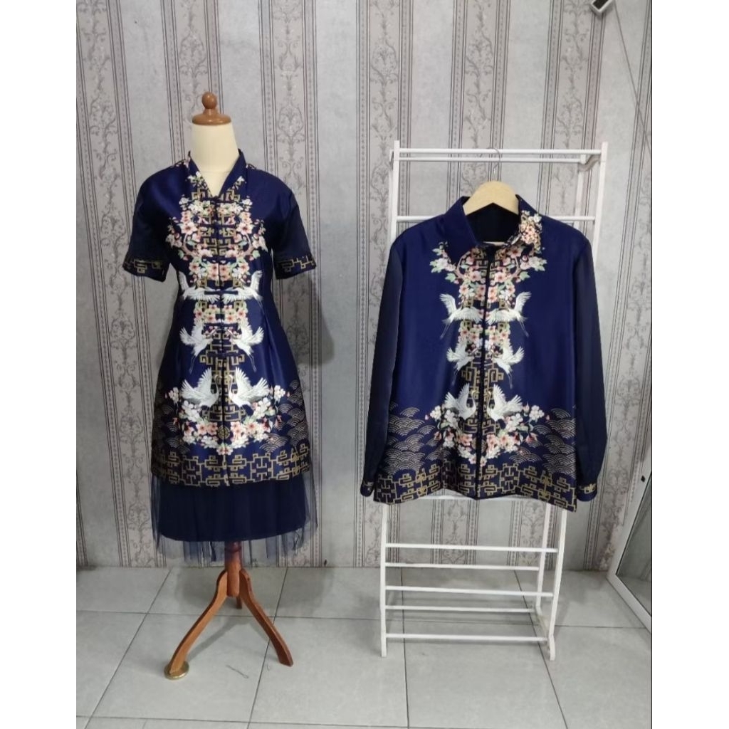 Cheongsam silk premium / couple baju china / qipao