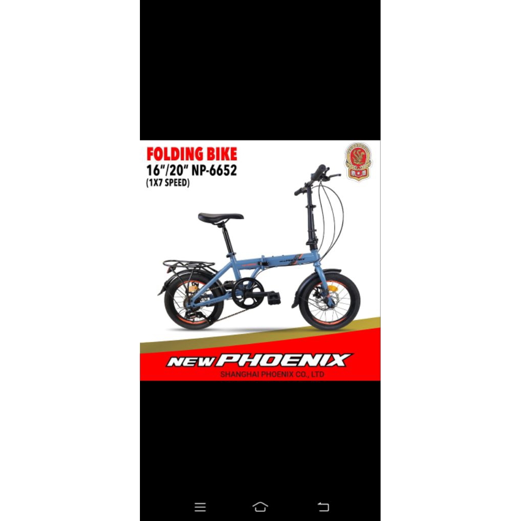 PROMO sepeda lipat new phoenix 6652 6656 ukuran 20 dan 16 baru murah kuat3