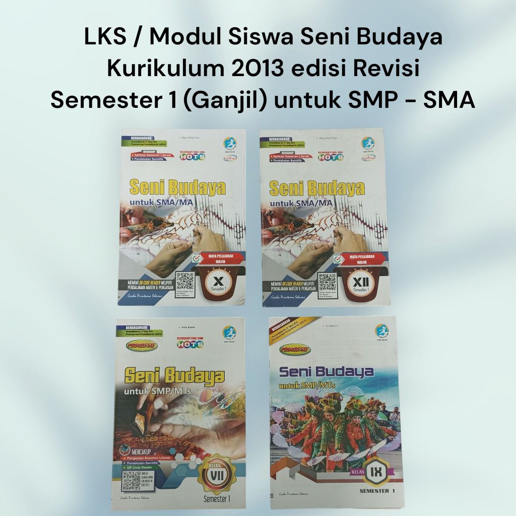 CUCI GUDANG LKS SMP/MTS dan SMA /MA Seni Budaya / SBK Kelas 7 8 9 10 11 12 K-13 Kurikulum 2013 edisi