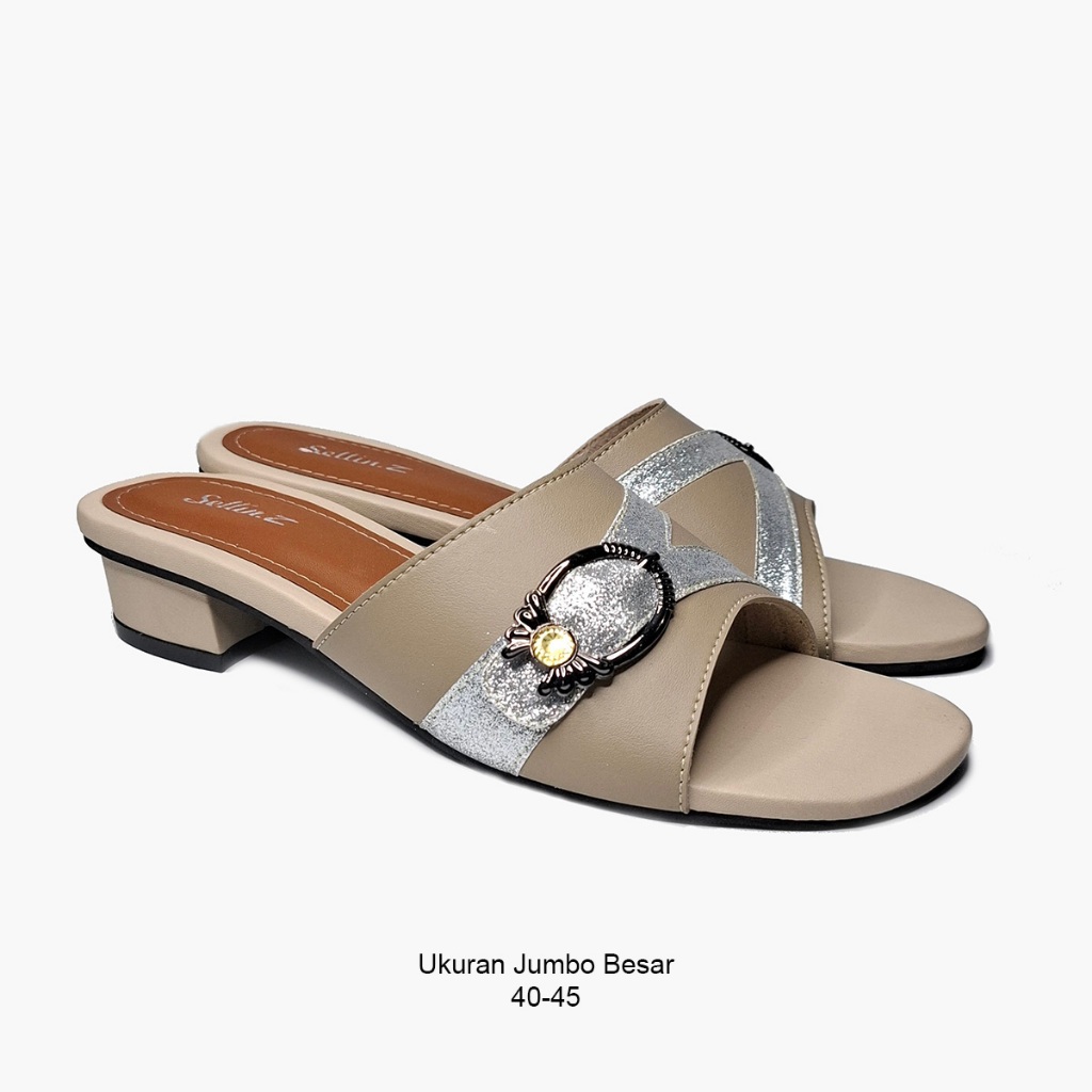 Sandal Heels Clogs Pesta Wanita Big Size 3cm