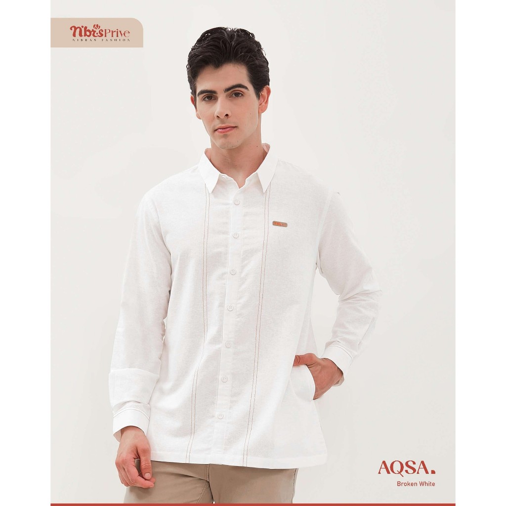 Koko Putih Bahan Lembut Nibras Aqsa