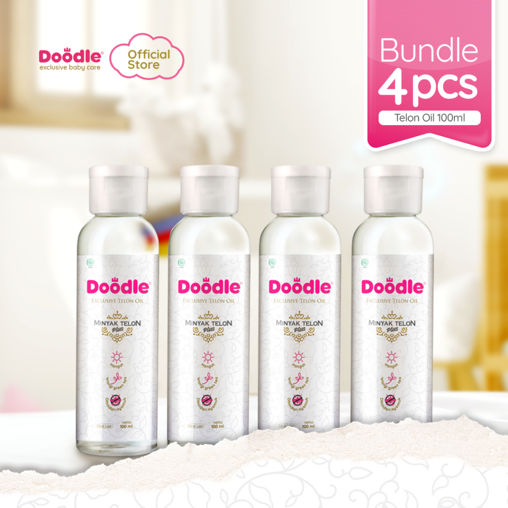 Doodle Bundle 4pcs Minyak Telon  ukuran 100 Ml