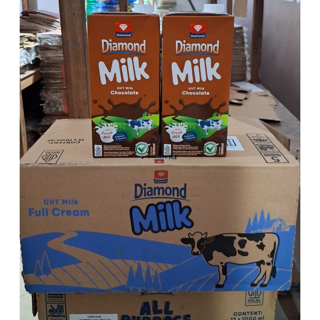 susu Diamond uht coklat 1 liter / susu Diamond Coklat 1 liter