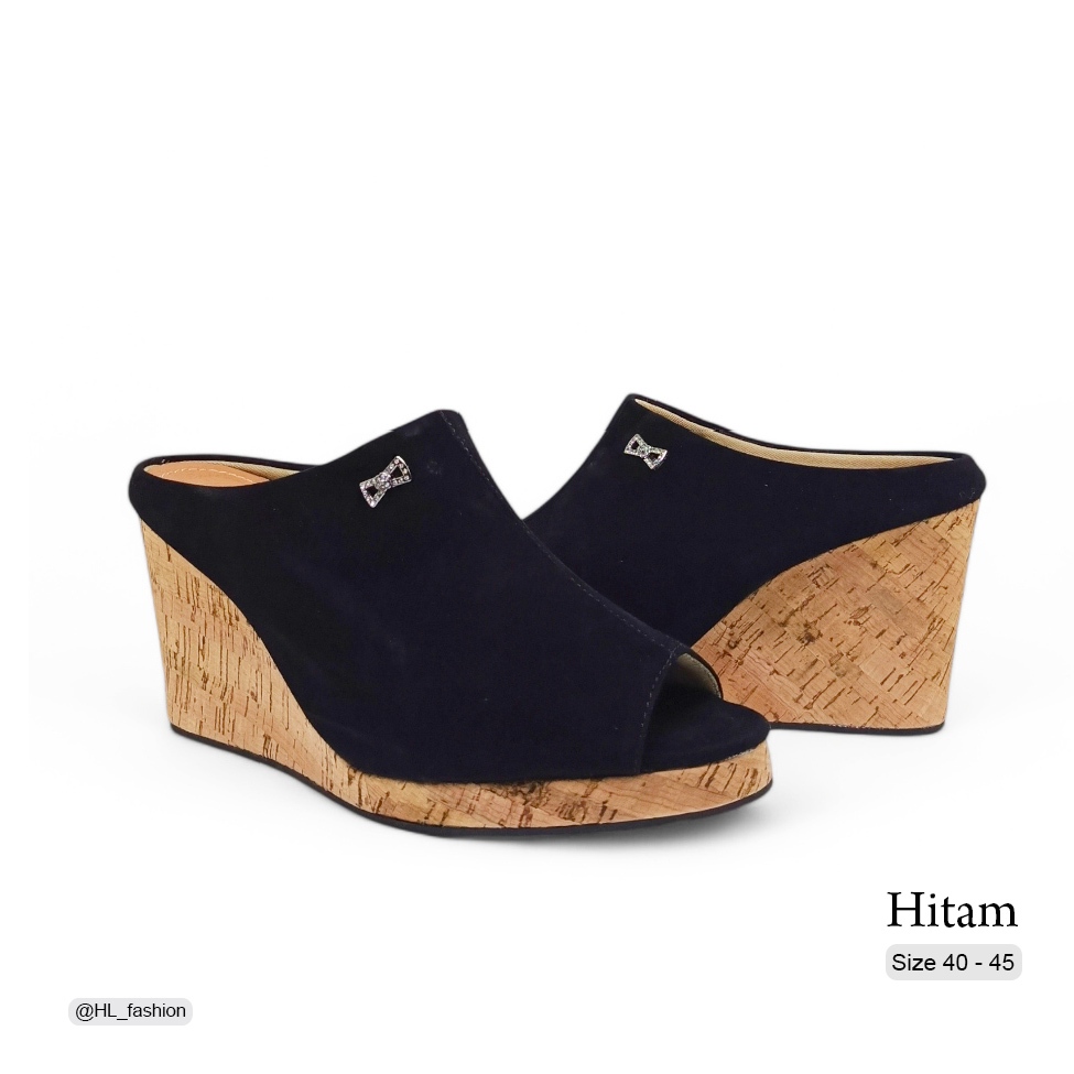 Wedges ukuran jumbo 40 -41-42-43-44-45 sandal wedges big size hak 9 cm | wedges kondangan wanita
