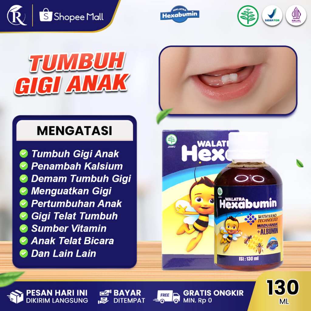 WALATRA HEXABUMIN Vitamin Pertumbuhan Gigi Anak Menguatkan Gigi Anak Demam Tumbuh Gigi Anak