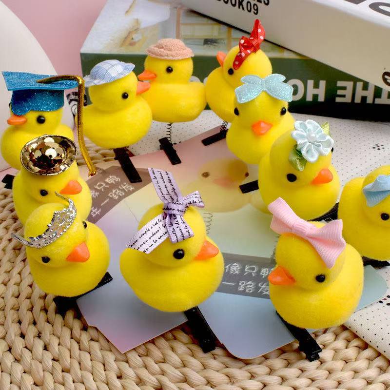 BESTPROMO CN - JEPITAN RAMBUT BENTUK BEBEK PITA TOPI ANAK PEREMPUAN LUCU / JEPIT BEBEK AKSESORIS