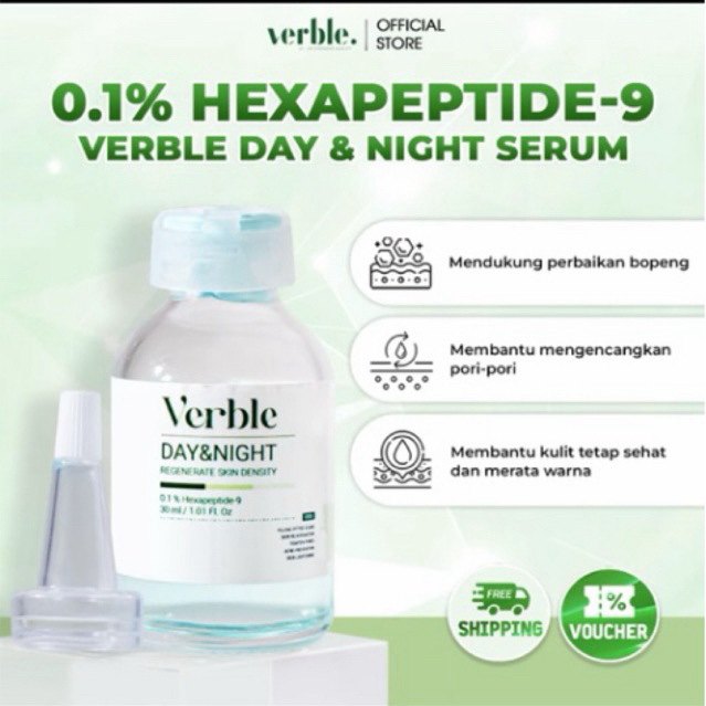 Verble Serum Wajah Bopeng Day & Night – Serum Bopeng, Bekas Jerawat & Kulit Glowing