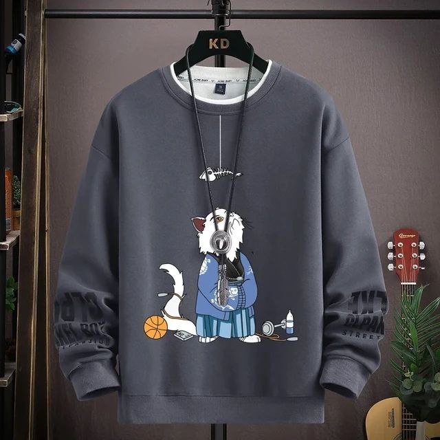 Outfit.Qu SWEATER KARAKTER KUCING Jumbo Bigsize Jaket Fleece Korean Style Wanita Pria Oversize Ulzza