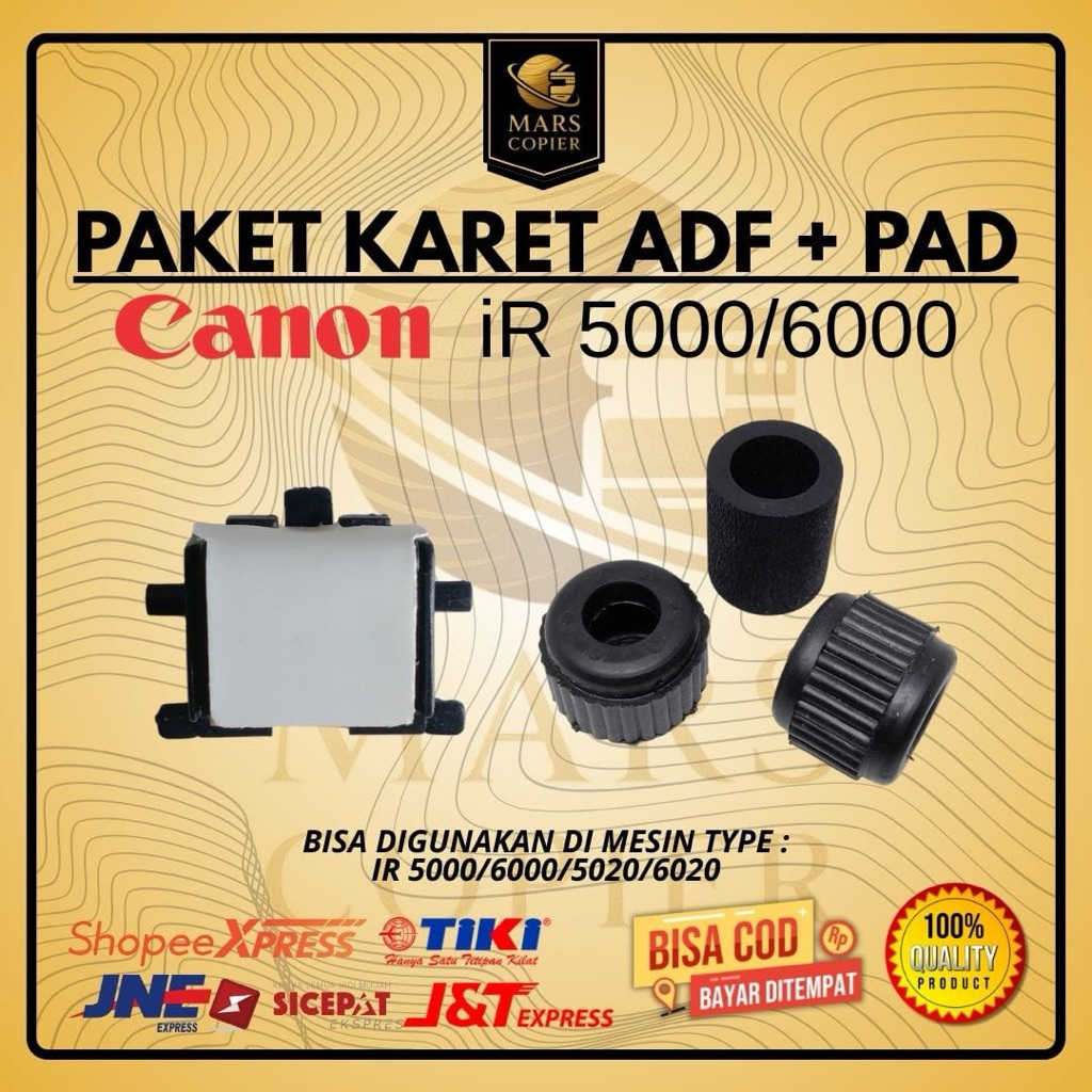 PAKET KARET ADF + PAD ADF CANON IR 5000 6000 5020 6020