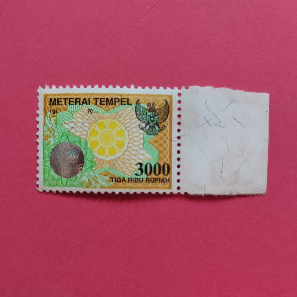 Materai Rp 3000 Tahun 2000 sd 2002