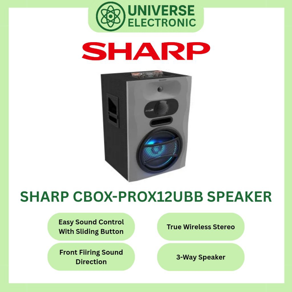 SHARP CBOX-PROX12UBB SPEAKER AKTIF PRO X SERIES