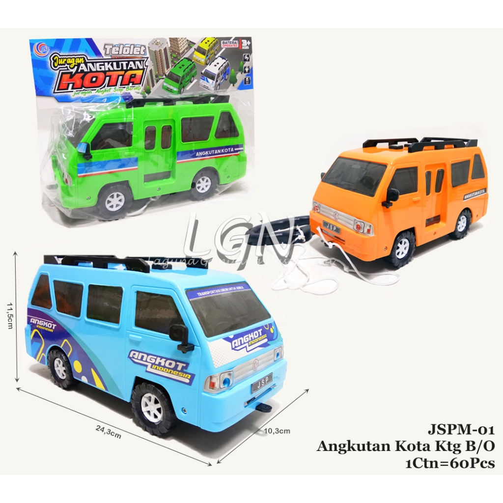 Mobil TELOLET BASURI Juragan Angkutan Kota TELOLET JSPM-01 / Mainan Mobil Angkot Telolet / Angkot Te