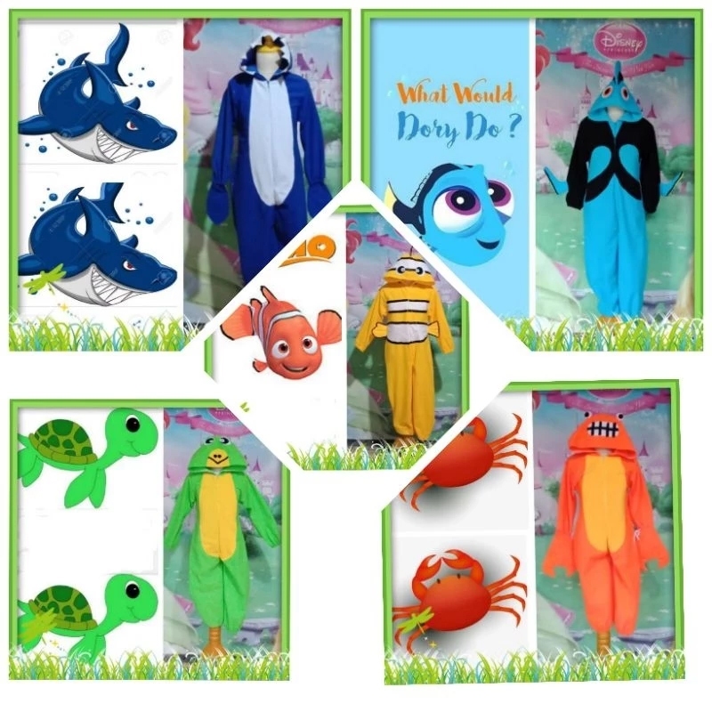 Kostum Karakter  Nemo Bahan Nylex