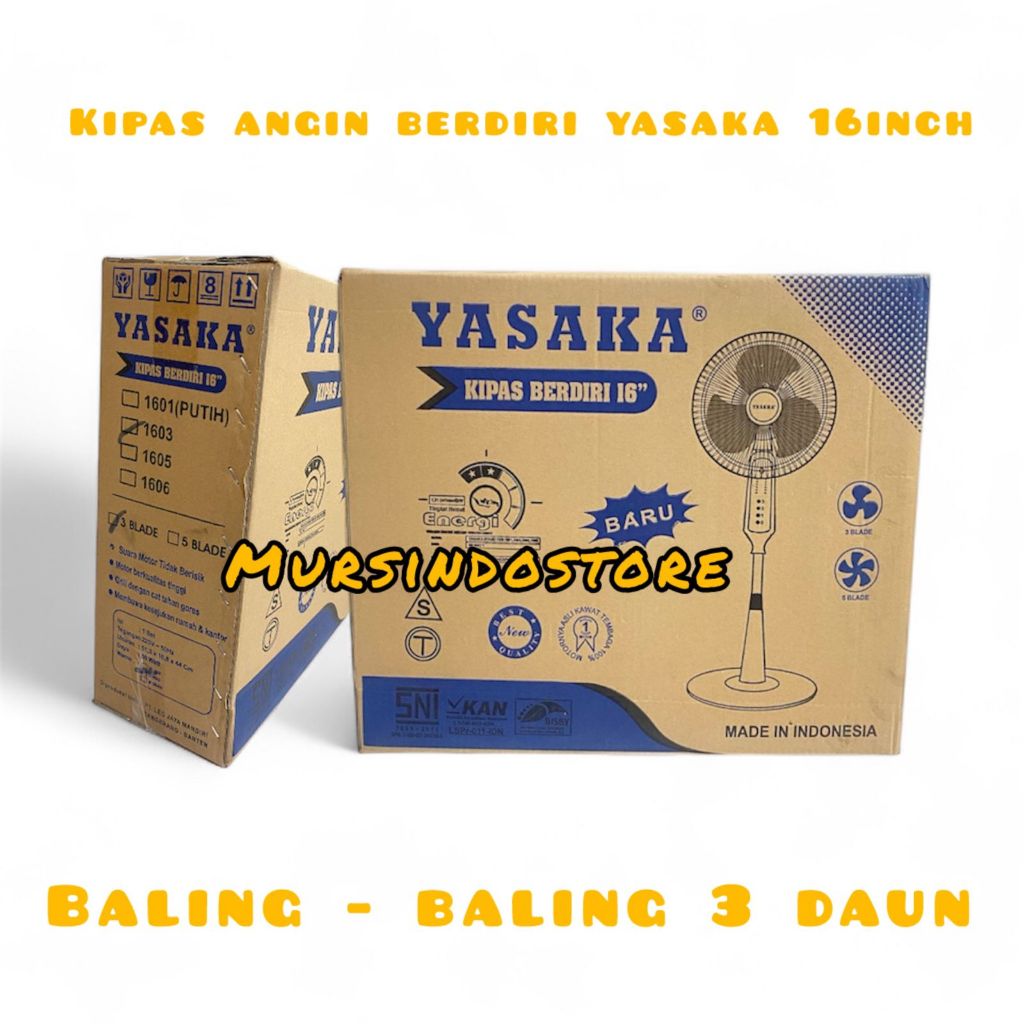 KIPAS ANGIN BERDIRI 16 INCH YASAKA / KIPAS ANGIN 16 INCHI STANDFAN YASAKA / KIPAS ANGIN STANDFAN BER