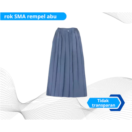 Seragam Sekolah Rok Abu SMA Rempel Keliling Bahan Elemen