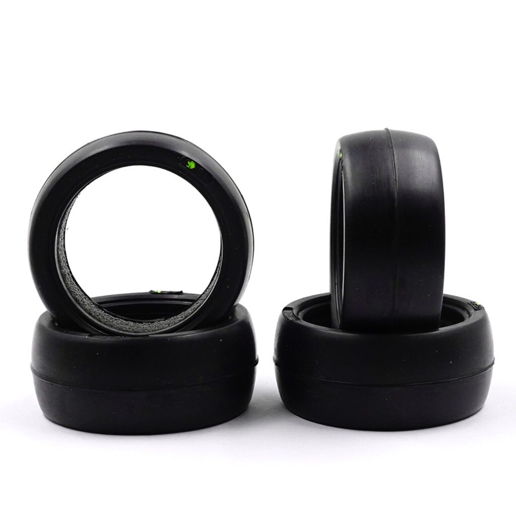 34405 RJ RIDE 60MM SIZE 60A BELTED TIRES 4 PCS FOR 1/10 M-CHASSIS