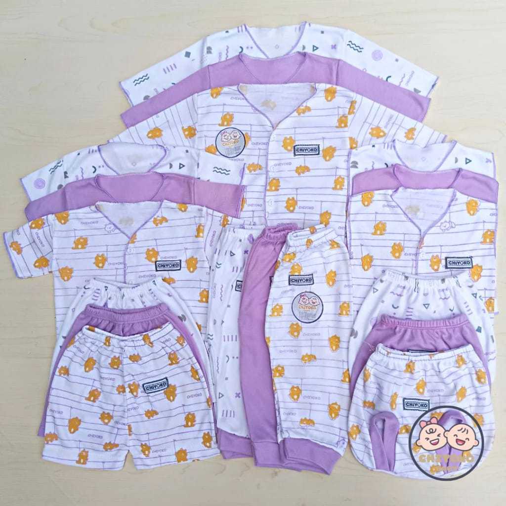 Chiyoko Set Baju Bayi Baru Lahir  / Baju Bayi Set / Stelan Baju Bayi