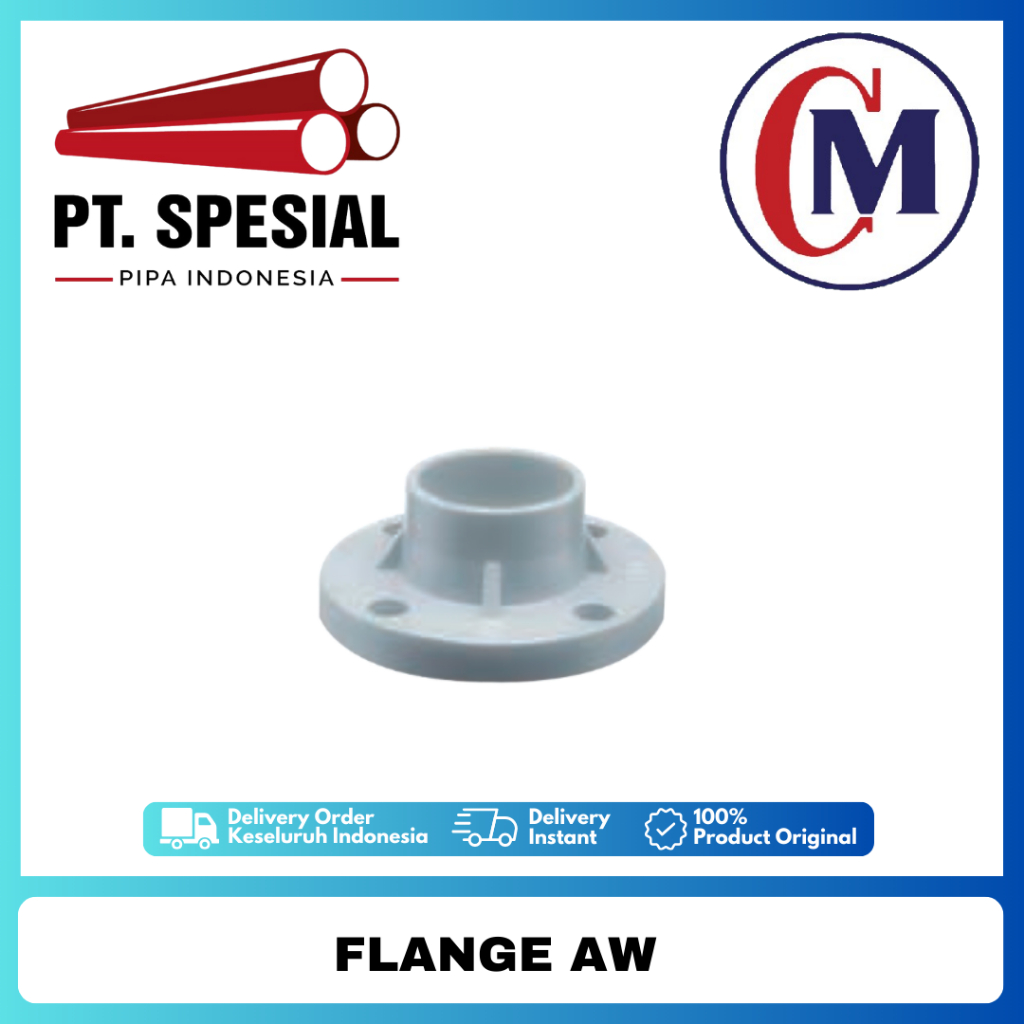 Flange Pipa 12inch AW PVC CM / Konektor Pipa Tekanan Tinggi - 05
