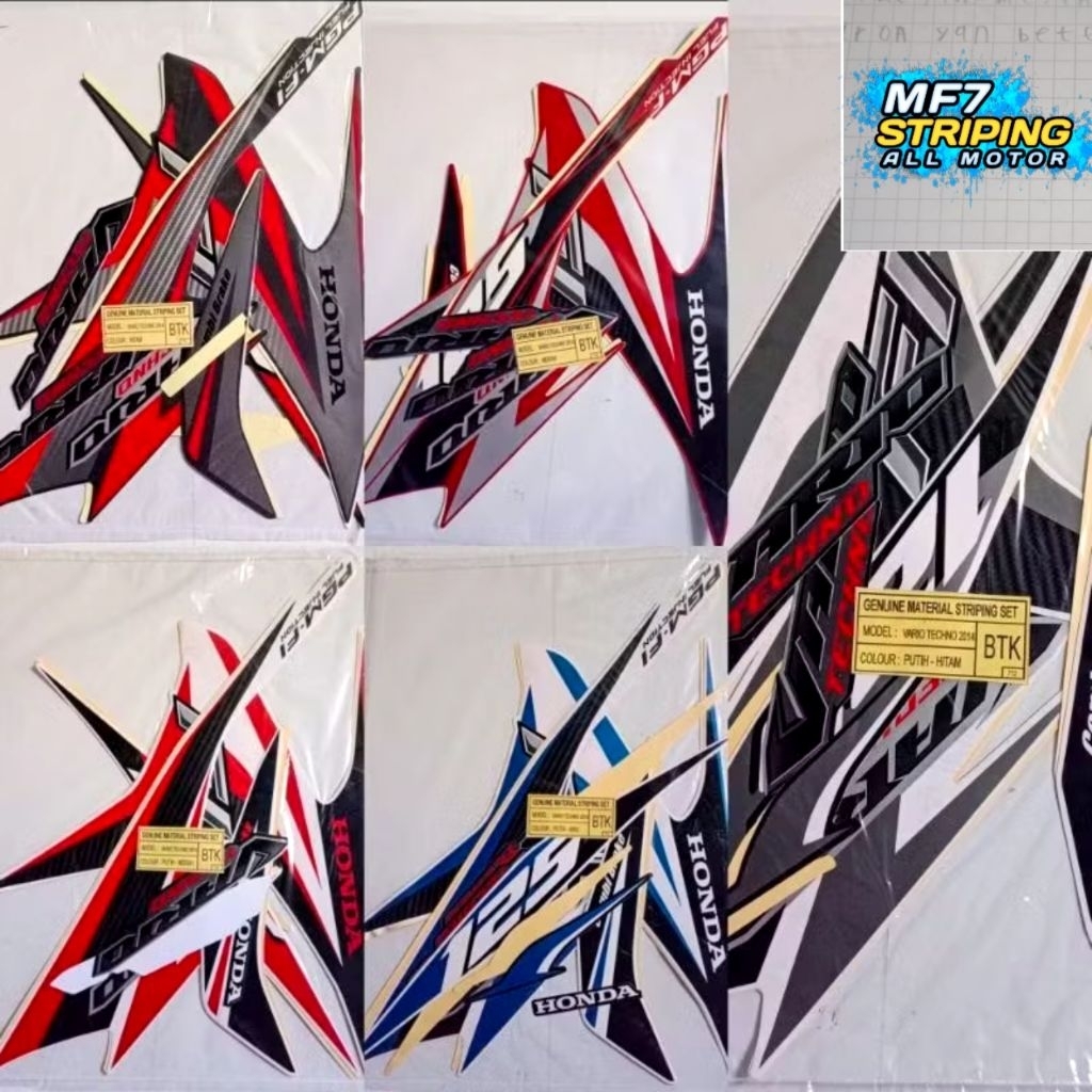 STRIPING ORIGINAL VARIO FI 125 TAHUN 2014 FULLSET FULL BODY ORIGINAL LOOK STIKER VARIO FI 125 2014 F