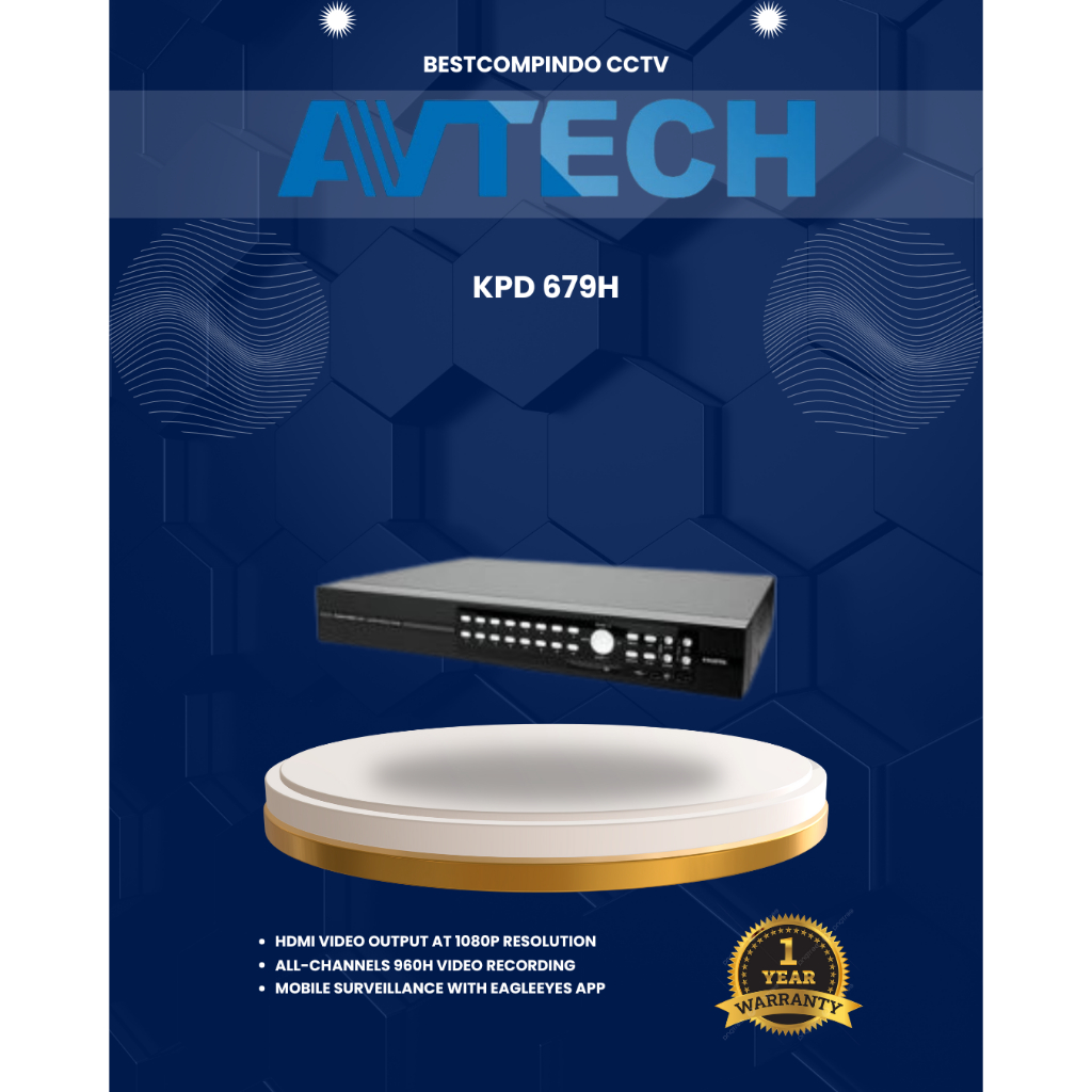 DVR AVTECH KPD 679H 1080P 16 CH | DVR AVTECH 16CH | DVR CCTV 16 CH