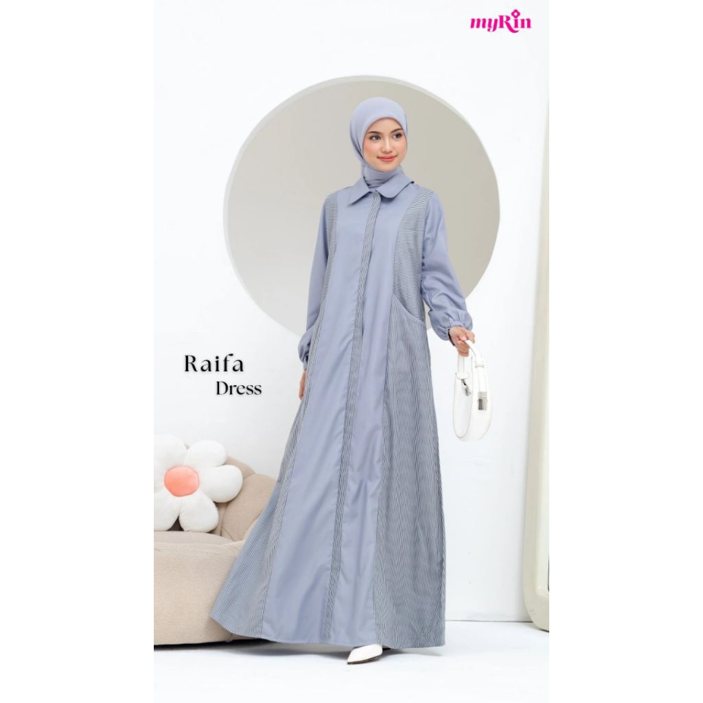 Raifa Dress Grey | Gamis by myRin |