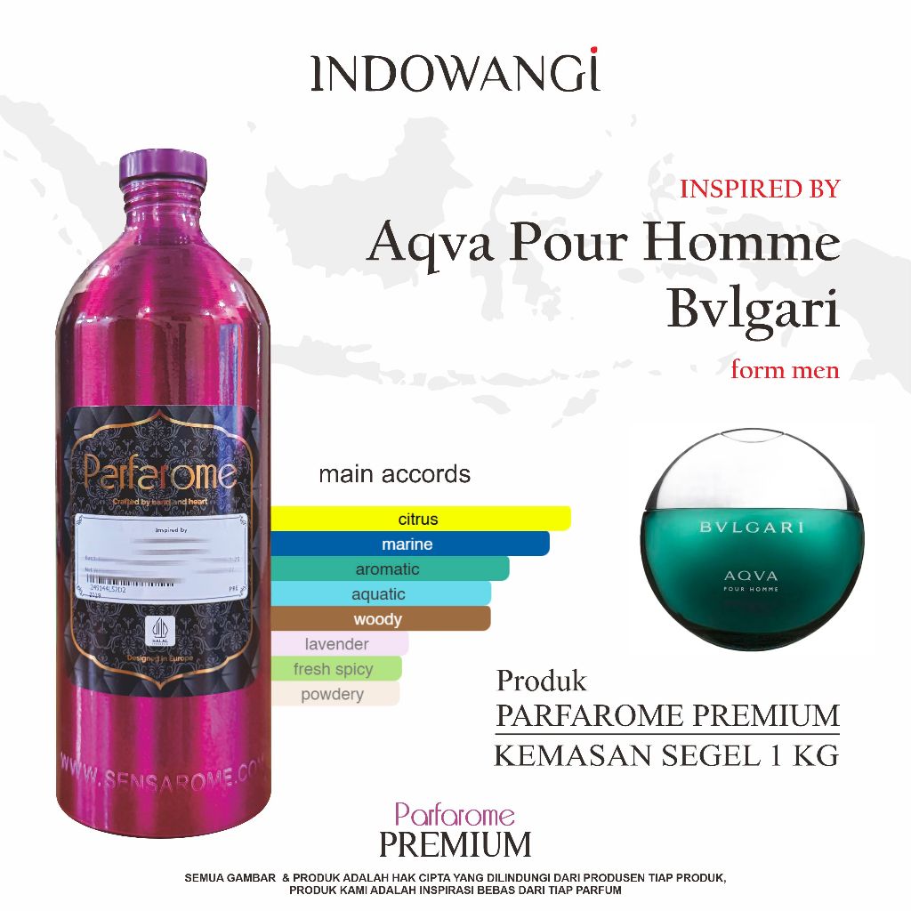 Bibit Parfum Aqva Pour Homme  Produk Parfarome Deluxe Kemasan Segel 1kg