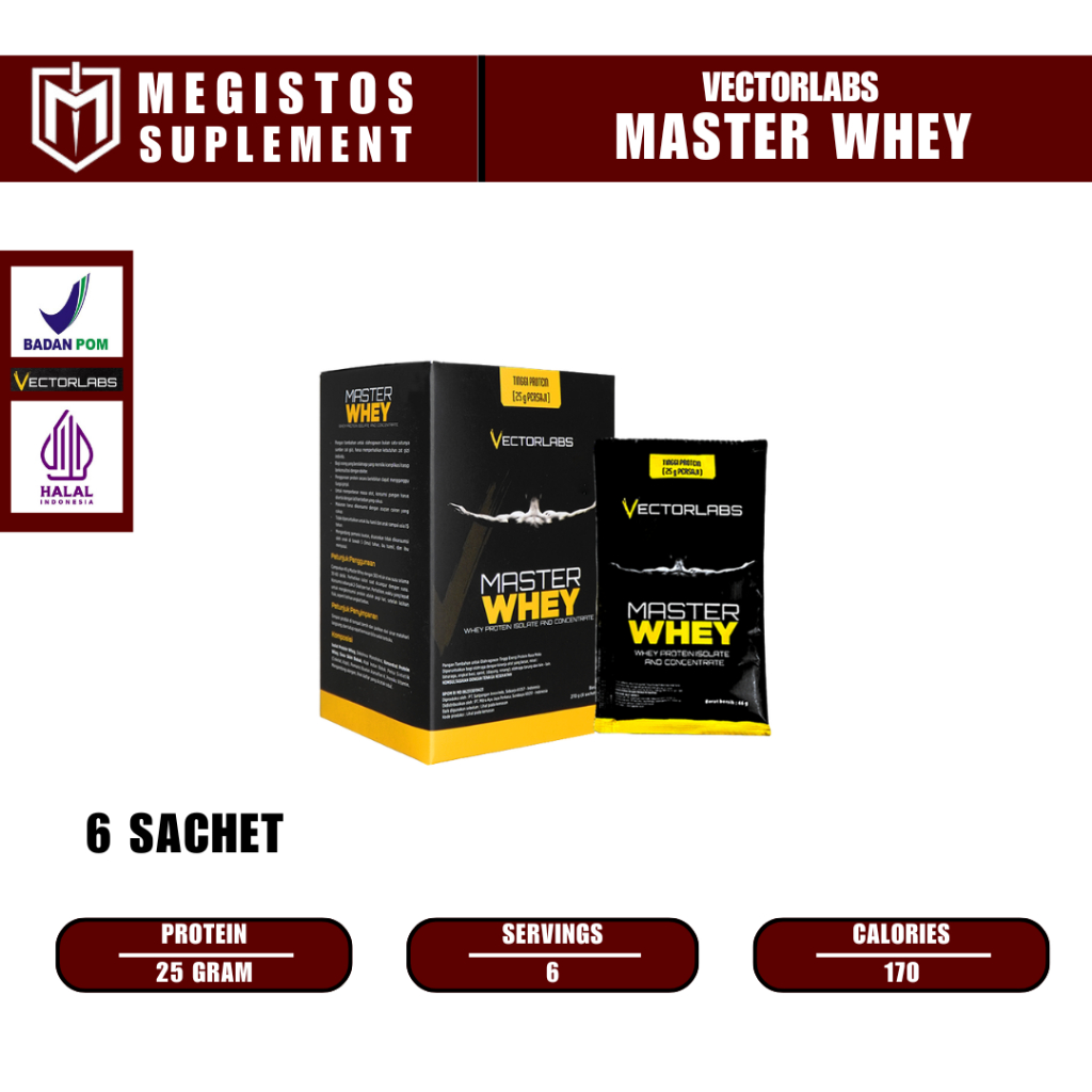 Vectorlabs Master Whey Protein Isolate 6 Sachet
