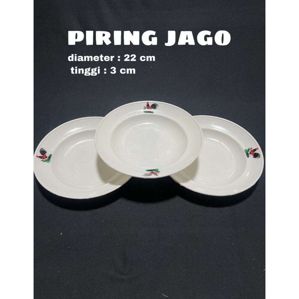 piring plastik jago 1lusin (12pcs)